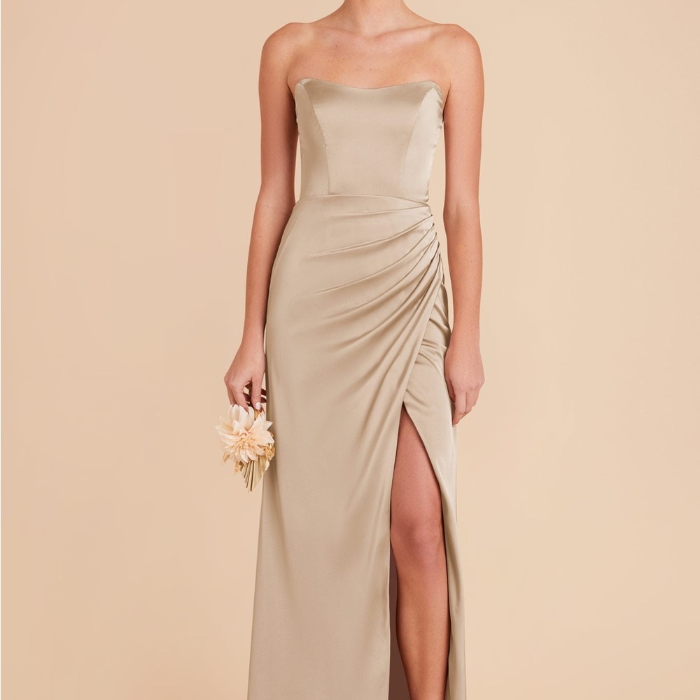 Birdy Grey Neutral Champagne Anne Dress NWT